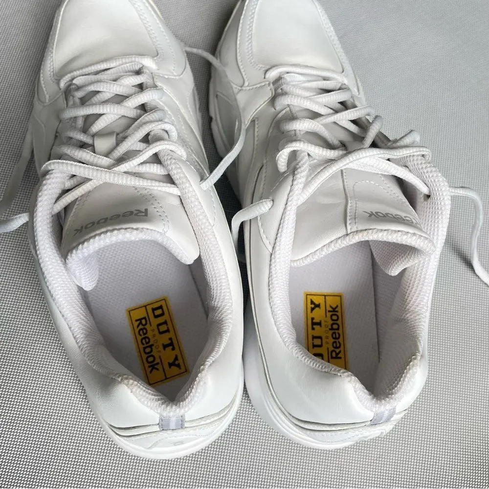 Reebok All White DMX Ride Oil Resistant Sneakers Women’s Size 8 1/2 Wide EUC